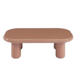 Table basse MOXY finition laquée brillante moka 120cm